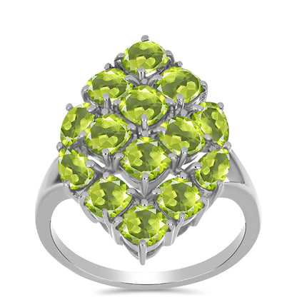 Ezüst Gyűrű Changbai Peridottal