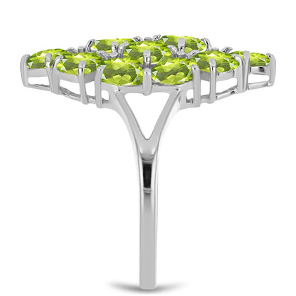 Ezüst Gyűrű Changbai Peridottal