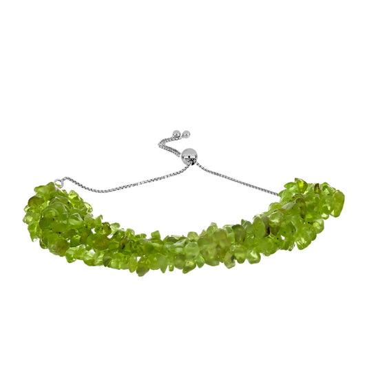 Ezüst Karkötő Changbai Peridottal