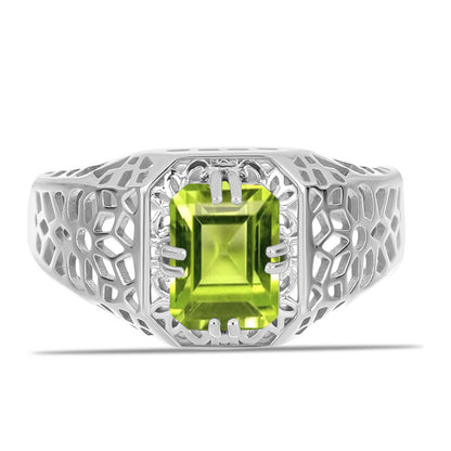 Ezüst Gyűrű Changbai Peridottal