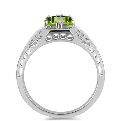 Ezüst Gyűrű Changbai Peridottal