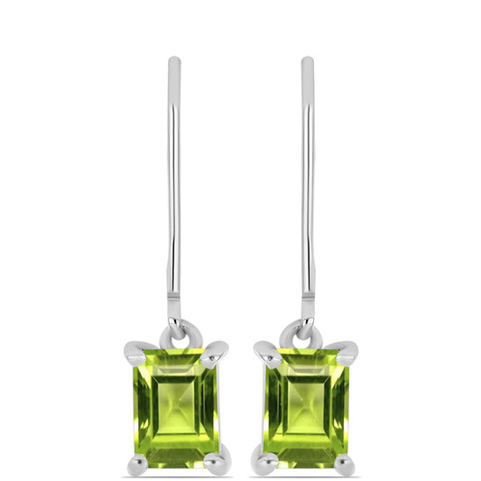 Ezüst Fülbevaló Changbai Peridottal