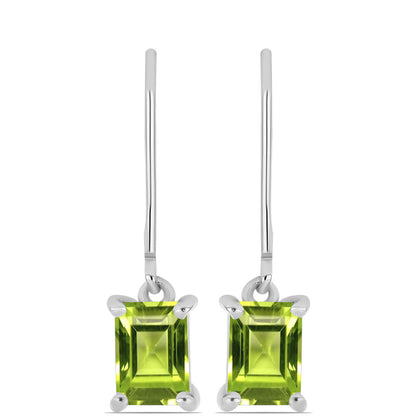 Ezüst Fülbevaló Changbai Peridottal