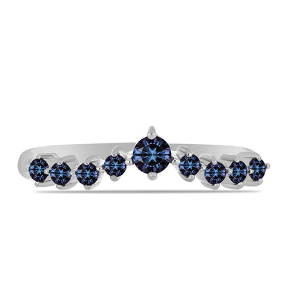 Ezüst Gyűrű "Császár Lila" Moissanite-tel
