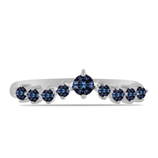 Ezüst Gyűrű "Császár Lila" Moissanite-tel