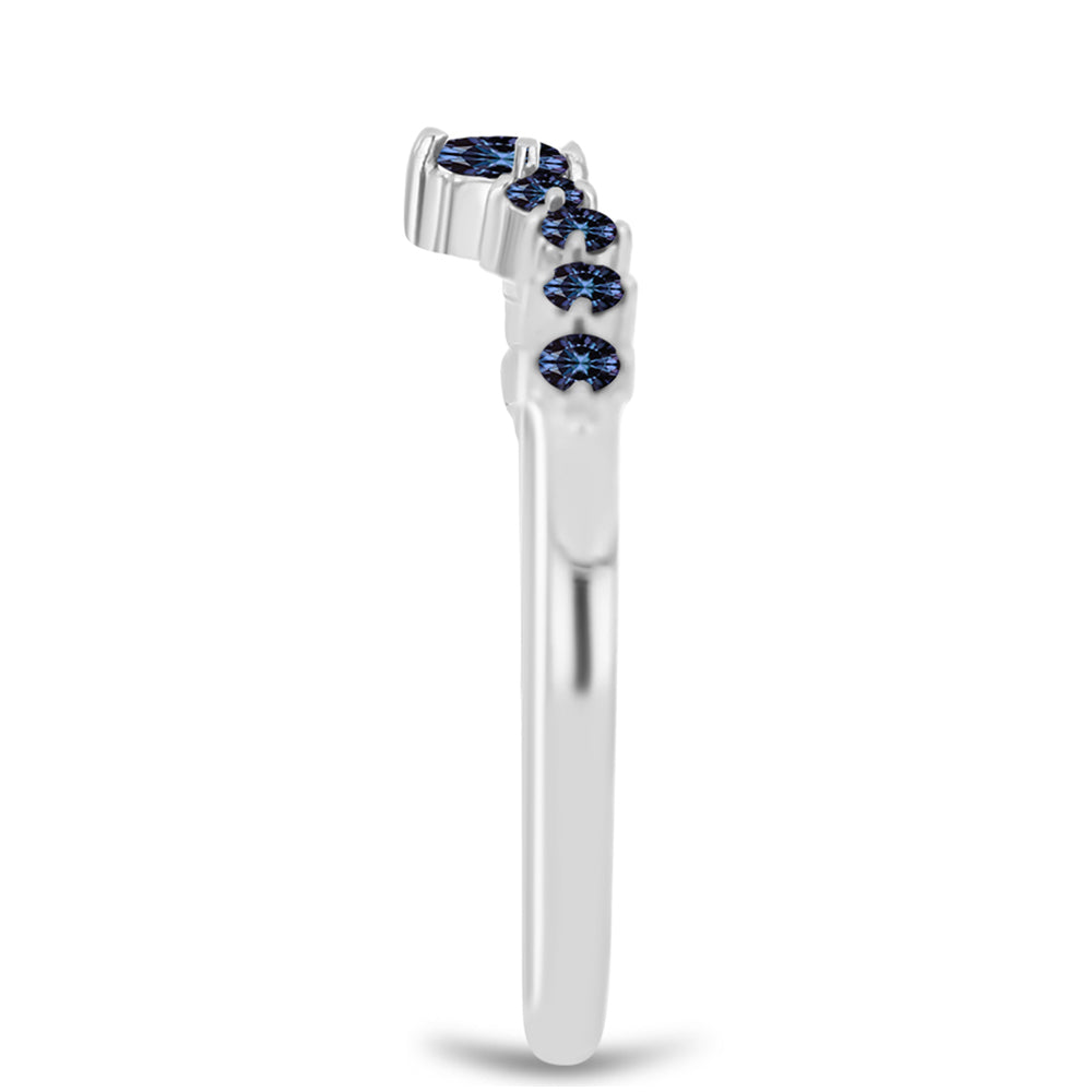 Ezüst Gyűrű "Császár Lila" Moissanite-tel