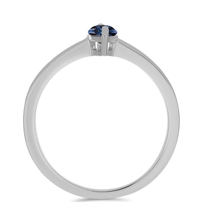 Ezüst Gyűrű "Császár Lila" Moissanite-tel