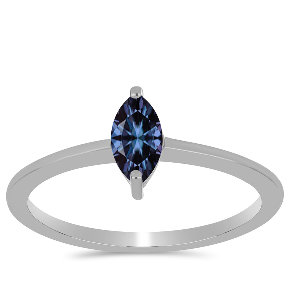 Ezüst Gyűrű "Császár Lila" Moissanite-tel