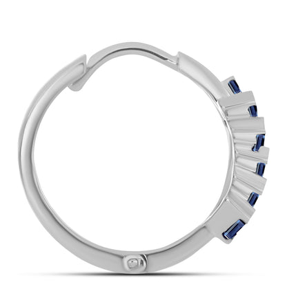 Ezüst Fülbevaló "Császár Lila" Moissanite-tel