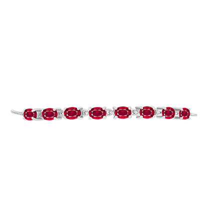 Ezüst Karkötő Madagaszkári Rubinnal