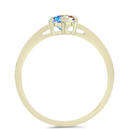 Arannyal Bevont Ezüst Gyűrű Jég Moissanite-tel