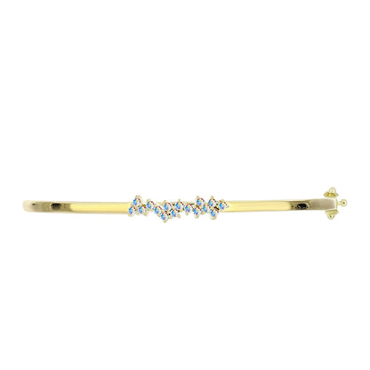 Arannyal Bevont Ezüst Karperec Jég Moissanite-tel