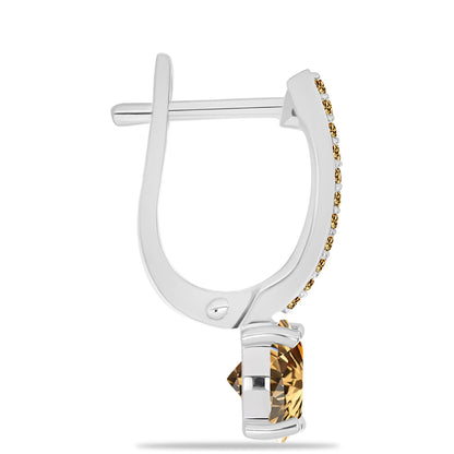 Ezüst Fülbevaló Pezsgő Moissanite-tal