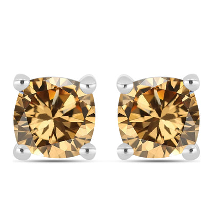 Ezüst Fülbevaló Pezsgő Moissanite-tal