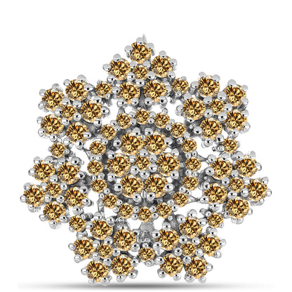 Ezüst Bross Pezsgő Moissanite-tal
