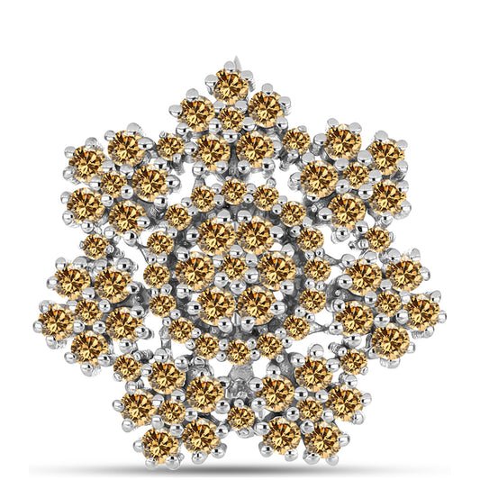 Ezüst Bross Pezsgő Moissanite-tal