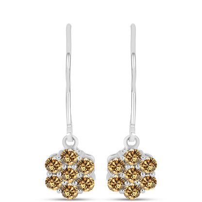 Ezüst Fülbevaló Pezsgő Moissanite-tal