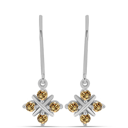 Ezüst Fülbevaló Pezsgő Moissanite-tal