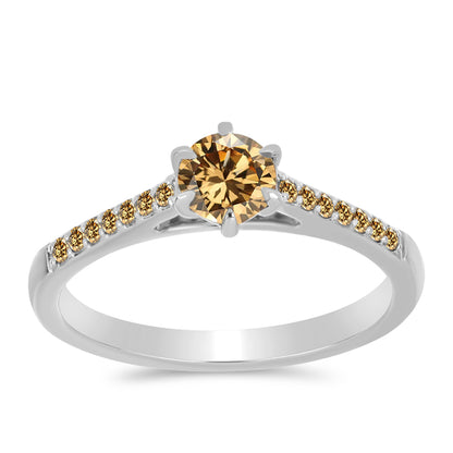 Ezüst Gyűrű Pezsgő Moissanite-tal