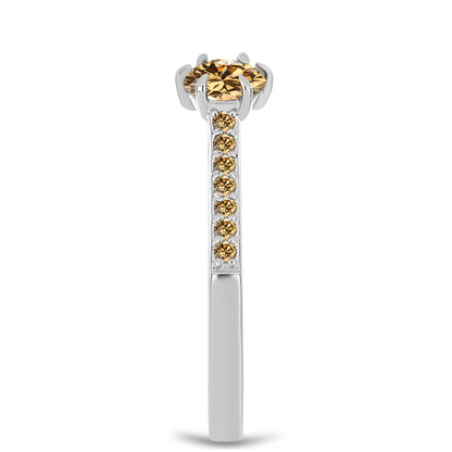 Ezüst Gyűrű Pezsgő Moissanite-tal