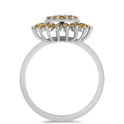 Ezüst Gyűrű Pezsgő Moissanite-tal