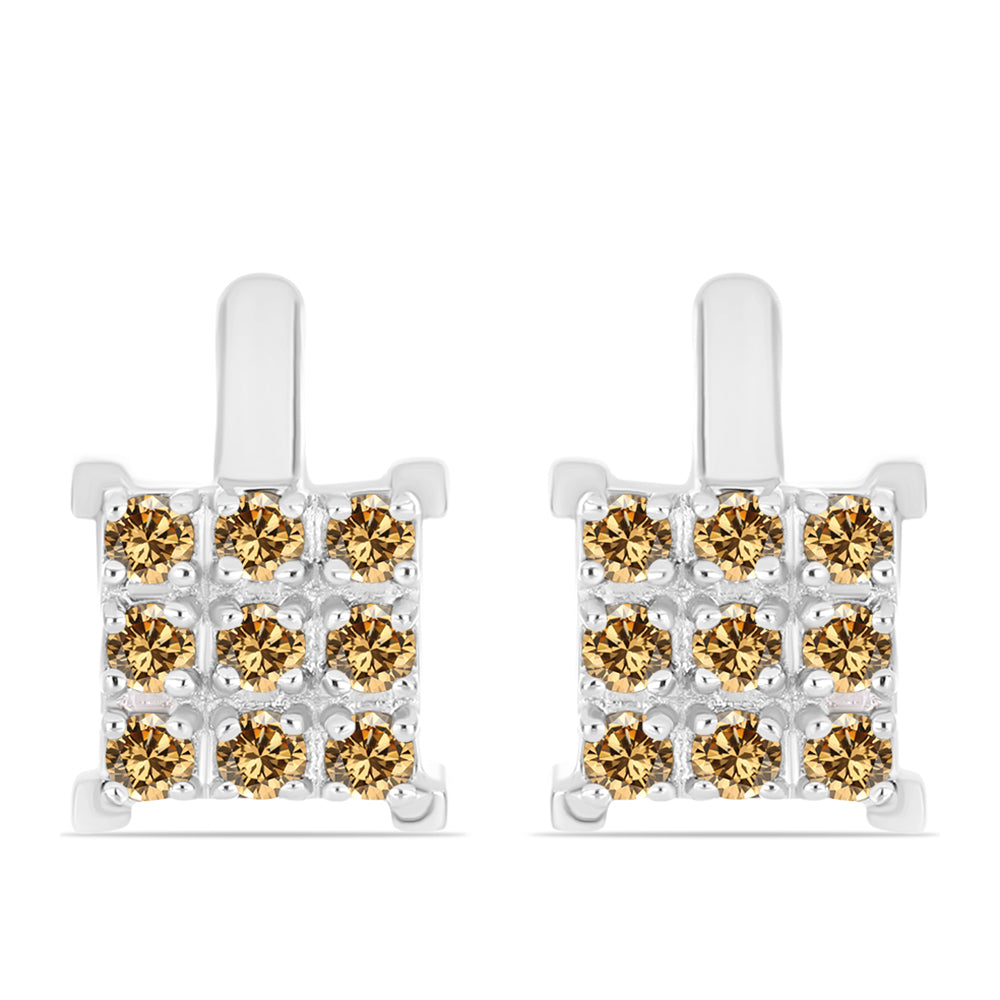 Ezüst Fülbevaló Pezsgő Moissanite-tal