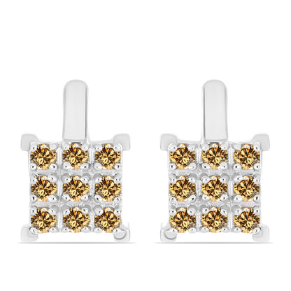 Ezüst Fülbevaló Pezsgő Moissanite-tal