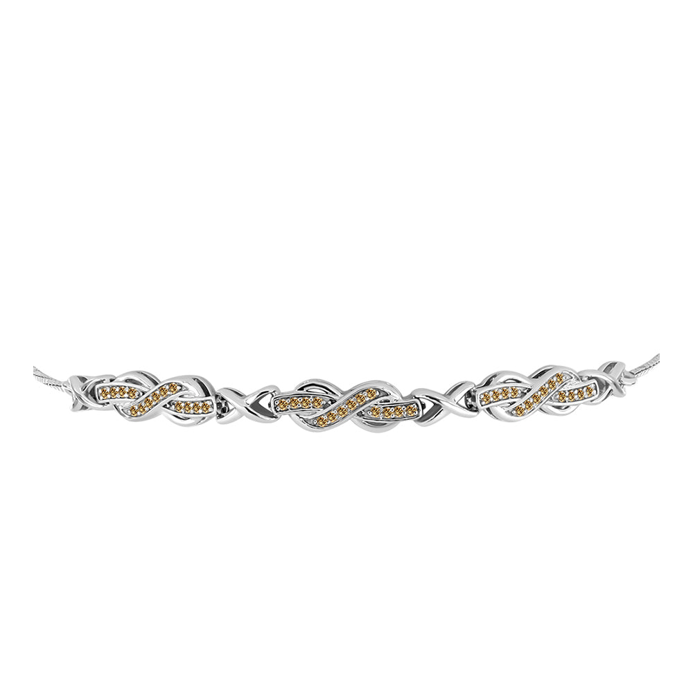 Ezüst Karkötő Pezsgő Moissanite-tal