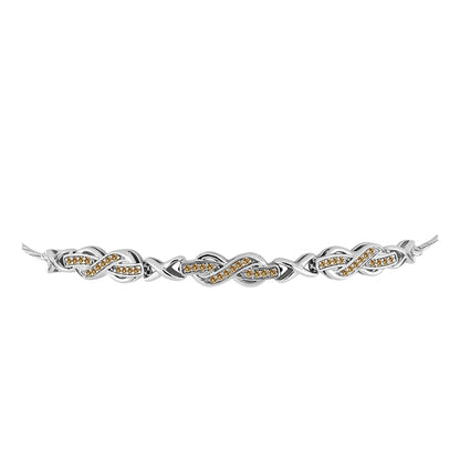 Ezüst Karkötő Pezsgő Moissanite-tal