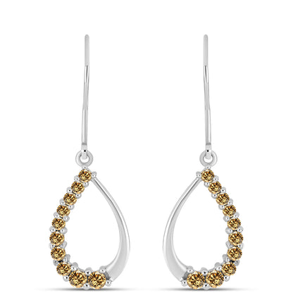 Ezüst Fülbevaló Pezsgő Moissanite-tal