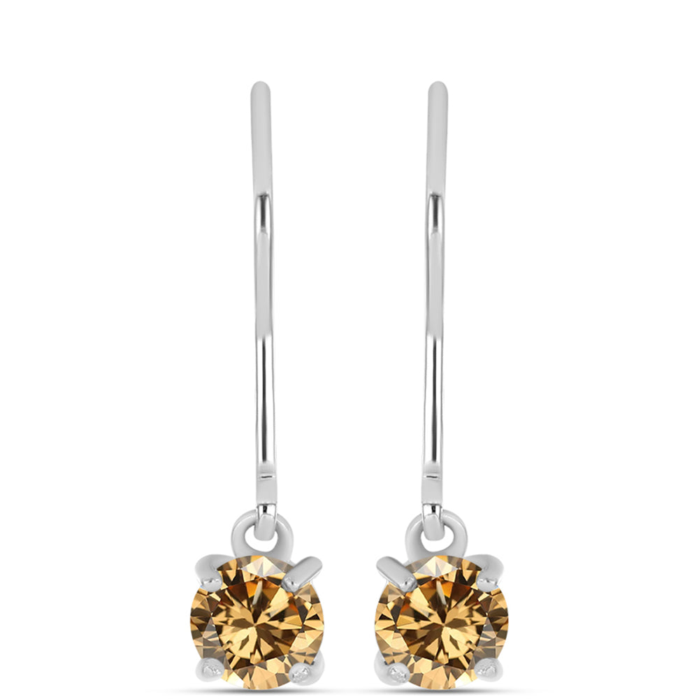 Ezüst Fülbevaló Pezsgő Moissanite-tal