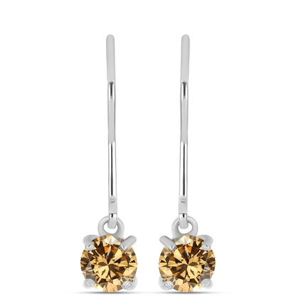 Ezüst Fülbevaló Pezsgő Moissanite-tal
