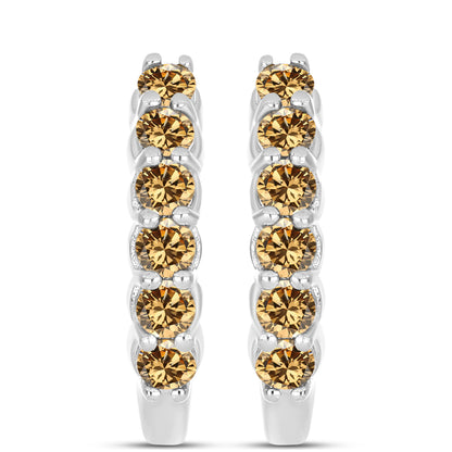 Ezüst Fülbevaló Pezsgő Moissanite-tal