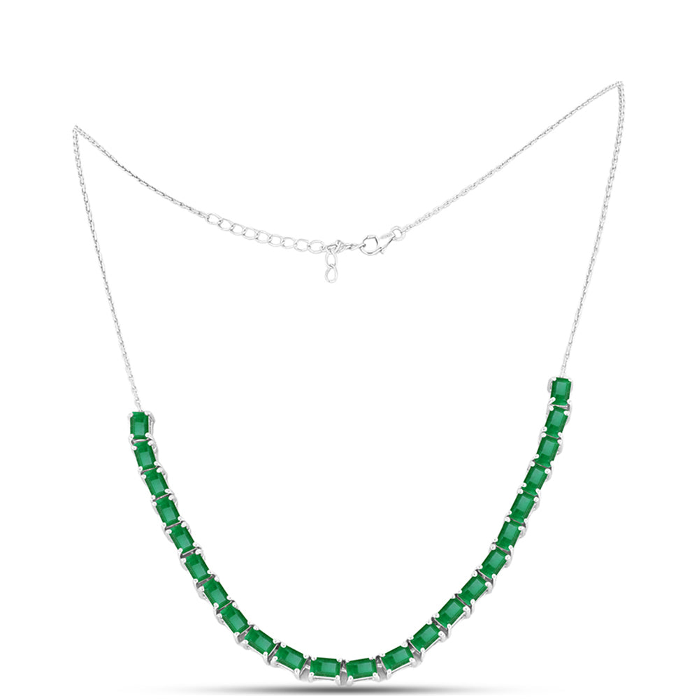 Ezüst Nyaklánc Brazil Smaragddal