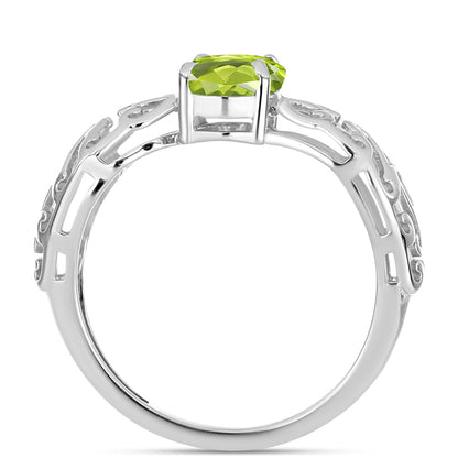 Ezüst Gyűrű Changbai Peridottal