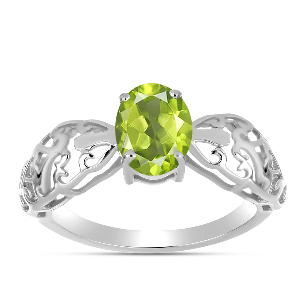 Ezüst Gyűrű Changbai Peridottal