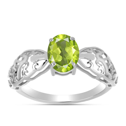 Ezüst Gyűrű Changbai Peridottal