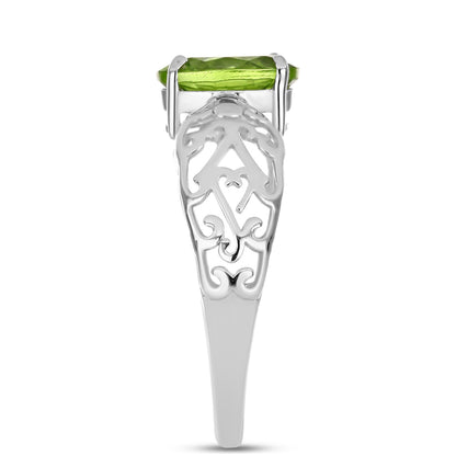 Ezüst Gyűrű Changbai Peridottal