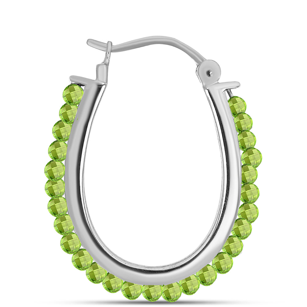 Ezüst Fülbevaló Changbai Peridottal
