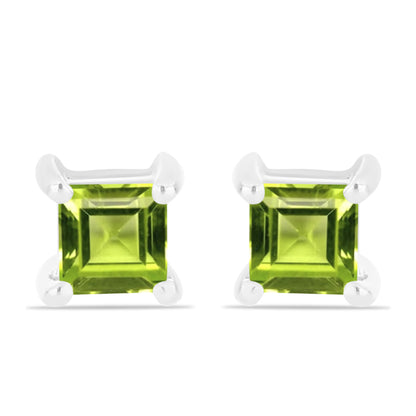 Ezüst Fülbevaló Changbai Peridottal
