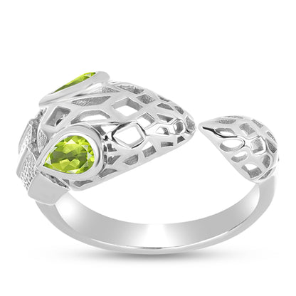 Ezüst Gyűrű Changbai Peridottal