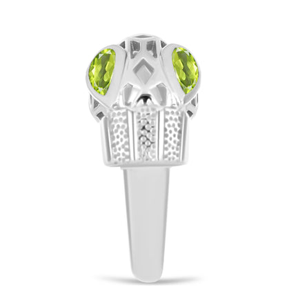 Ezüst Gyűrű Changbai Peridottal