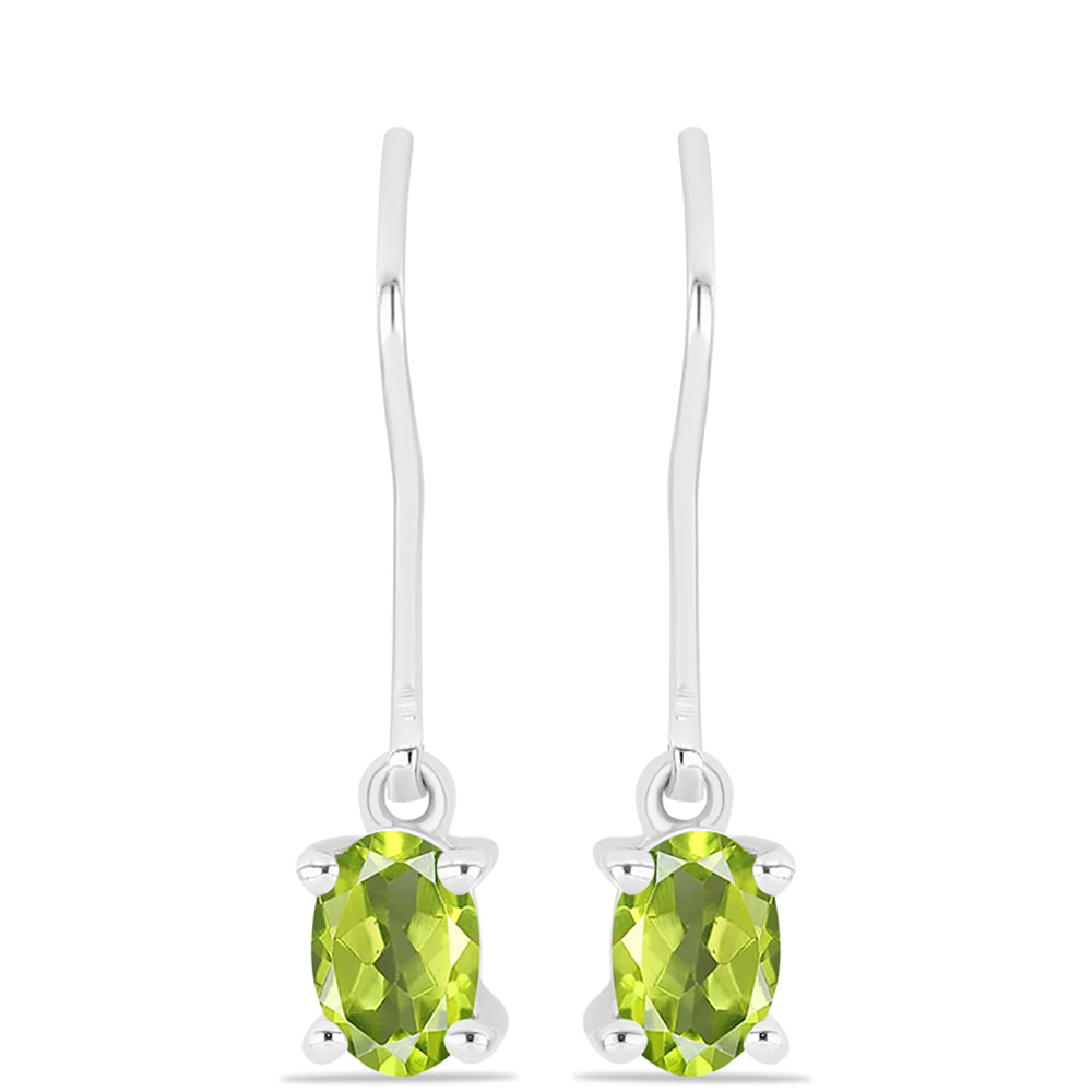 Ezüst Fülbevaló Changbai Peridottal