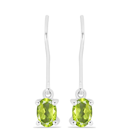 Ezüst Fülbevaló Changbai Peridottal