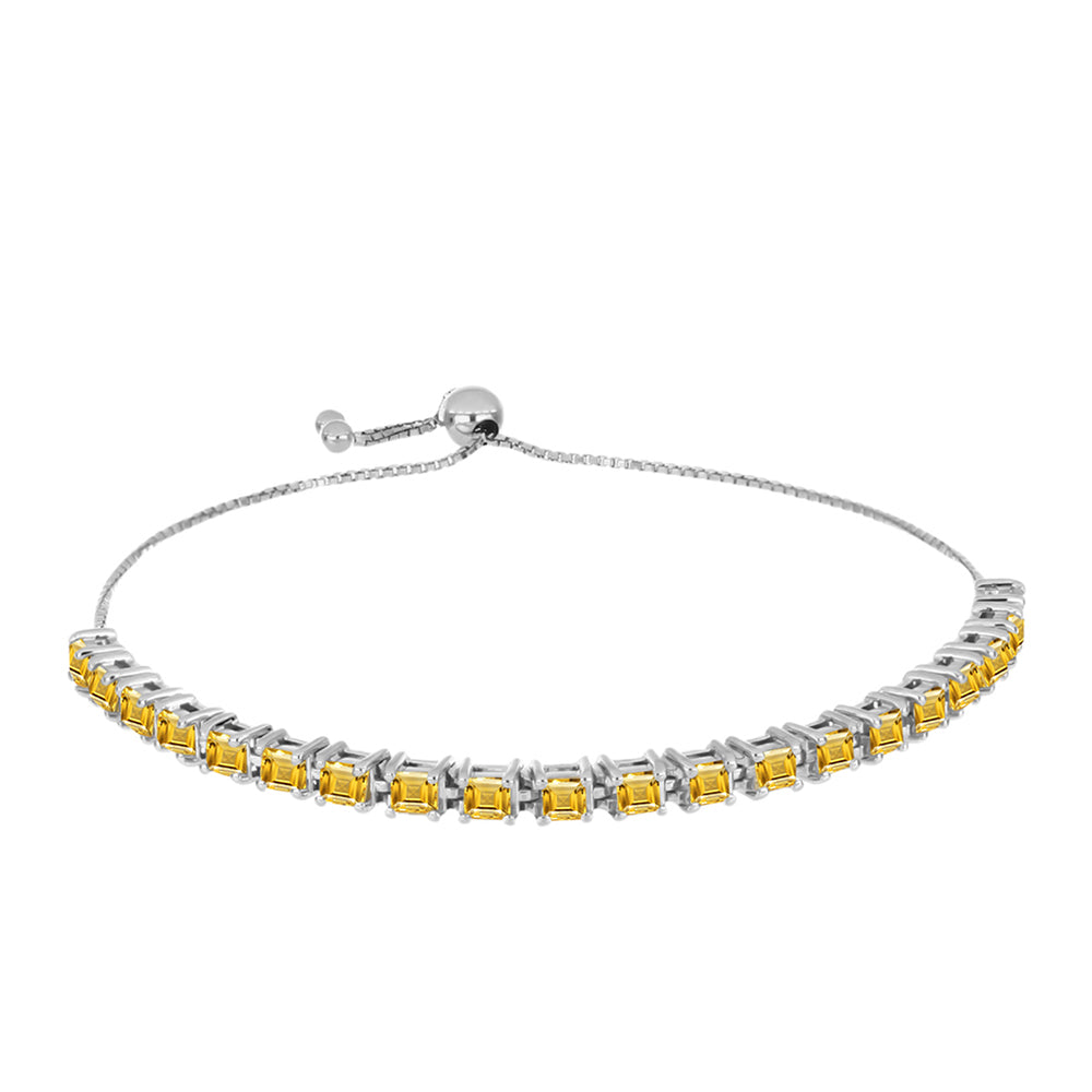 Ezüst Karkötő Ural Citrinnel