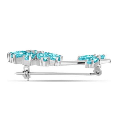 Ezüst Bross Paraiba Kvarccal