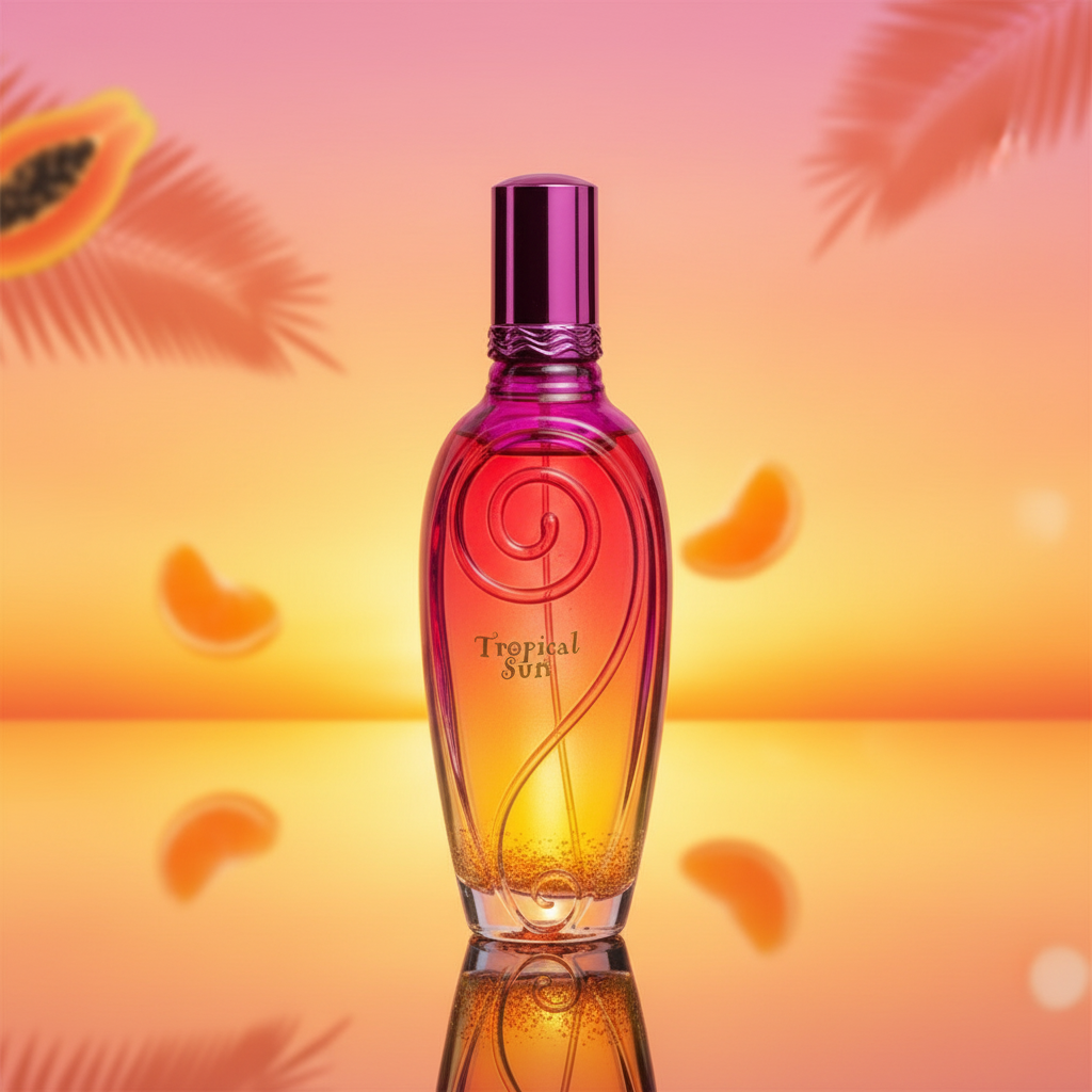 100 ml Eau de Perfume "TROPICAL SUN"  Gyümölcsös Pézsma Illat Nőknek