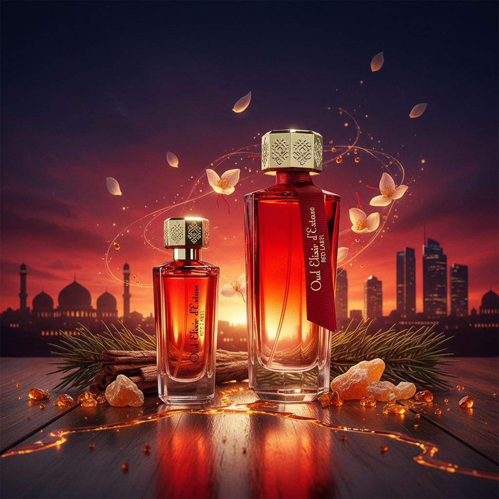 Linn Young EDP 100ml + 30ml "Oud Elixir Red" - Borostyános, virágos illat