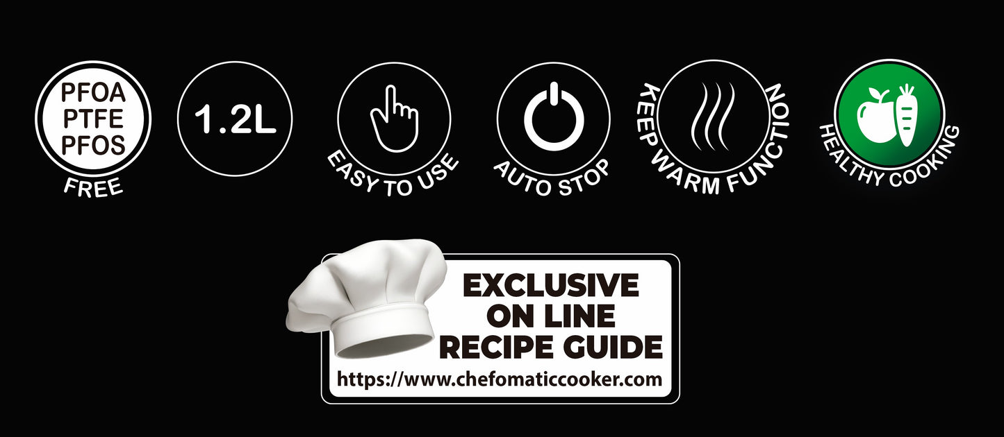 Chef-O-Matic Cooker kompakt rizsfőző és pároló