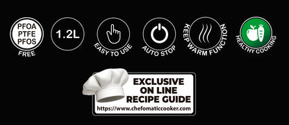Chef-O-Matic Cooker kompakt rizsfőző és pároló